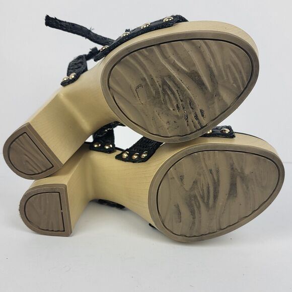 SARTO by Franco Sarto Wally Platform Sandal Wood Clog - Picture 16 of 16